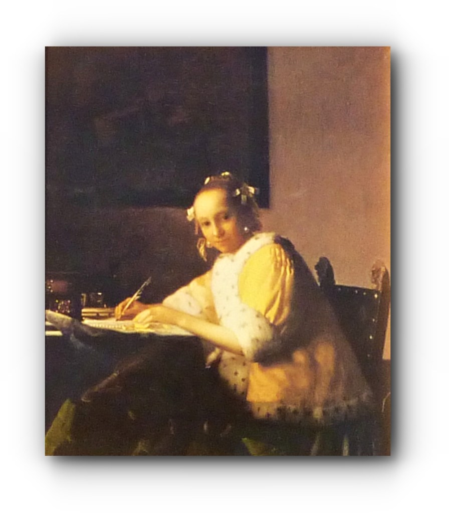 poem by Five picture by Vermeer